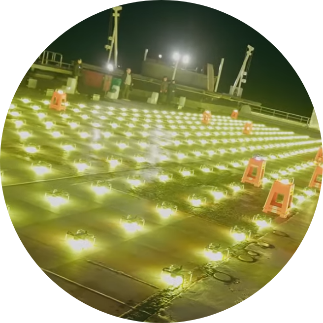 シネマティックなドローンショー撮影