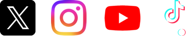 X、インスタグラム、YouTube、tiktok